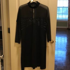 St John Black evening sequins dress